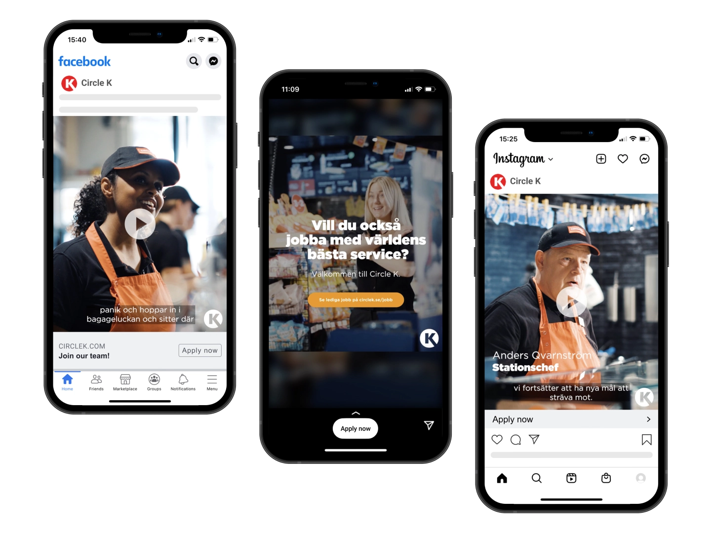 Circle K branded recruitment ad campaign created with Adway