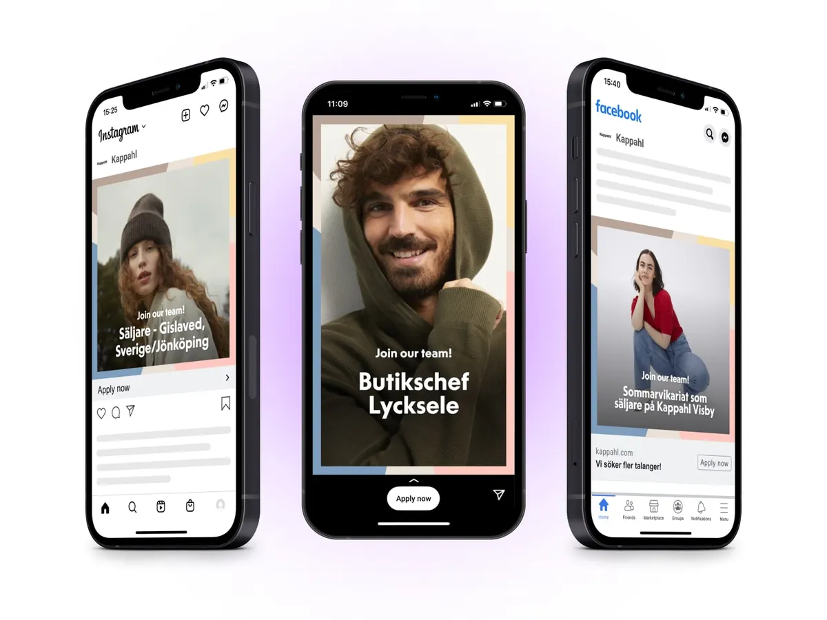 Kappahl branded recruitment ad campaign created with Adway