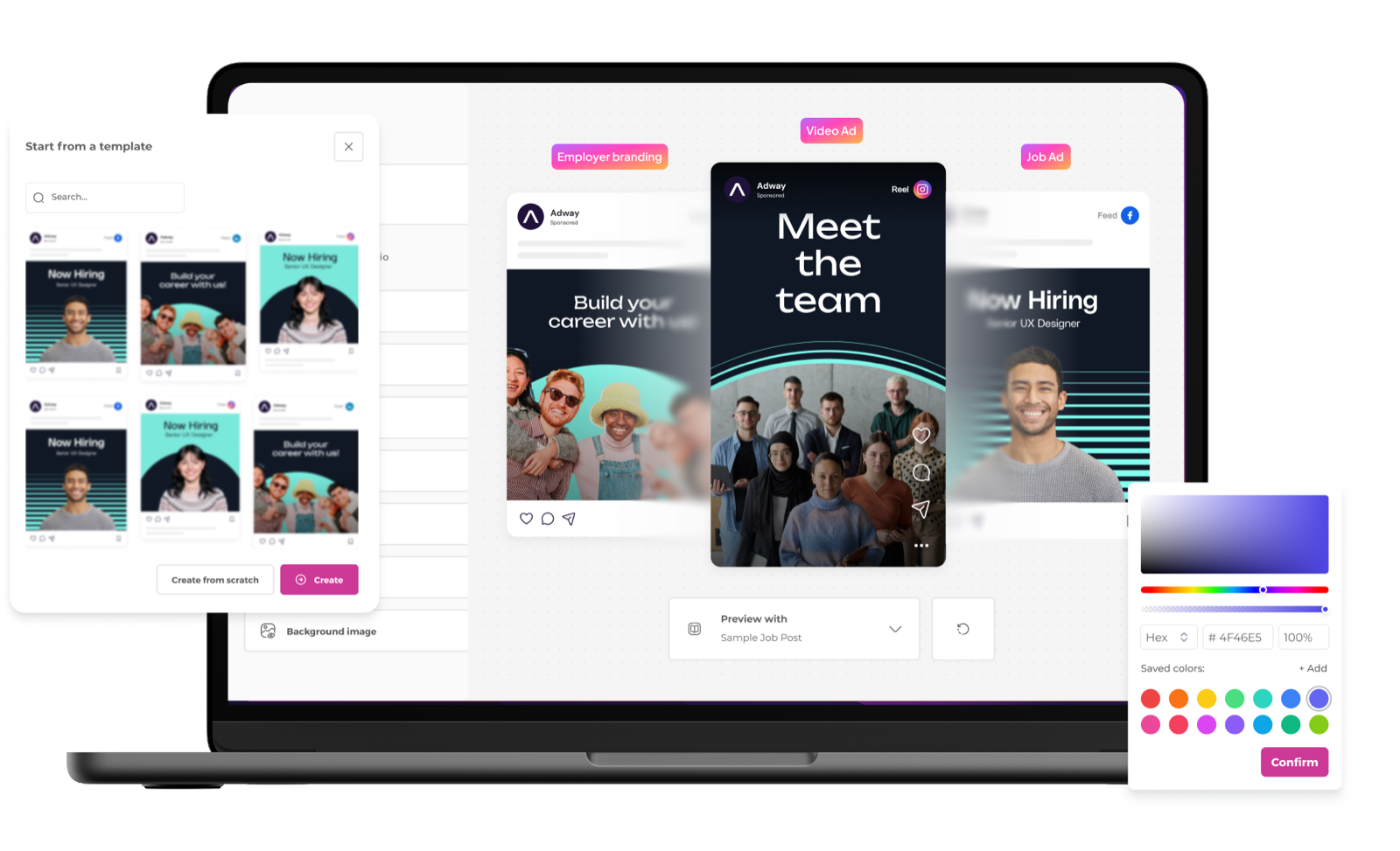 Adway Creative Studio turning an employer’s EVP into platform-native social ad creative